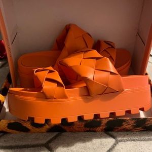 Orange Platform Slides